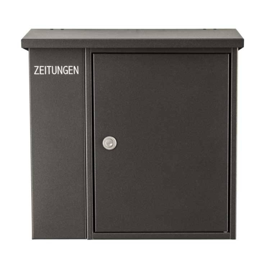 Briefkasten mit integriertem Zeitungsfach